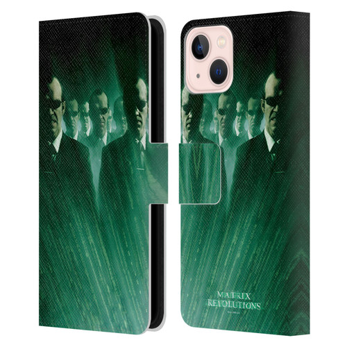 The Matrix Revolutions Key Art Smiths Leather Book Wallet Case Cover For Apple iPhone 13