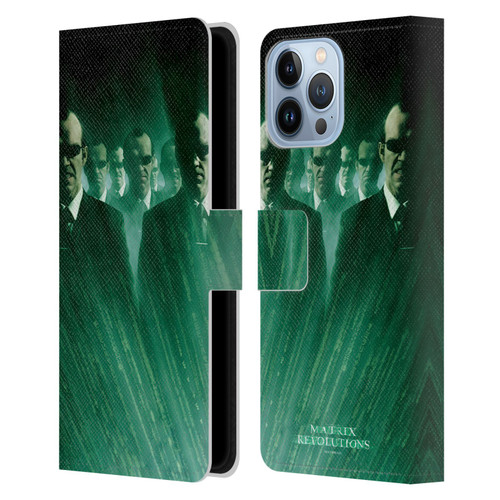 The Matrix Revolutions Key Art Smiths Leather Book Wallet Case Cover For Apple iPhone 13 Pro Max