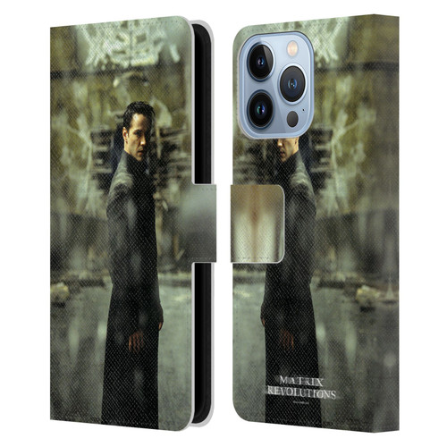 The Matrix Revolutions Key Art Neo 2 Leather Book Wallet Case Cover For Apple iPhone 13 Pro