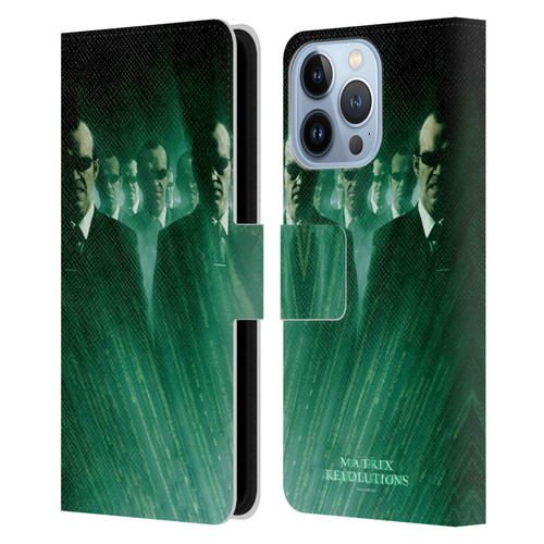 The Matrix Revolutions Key Art Smiths Leather Book Wallet Case Cover For Apple iPhone 13 Pro