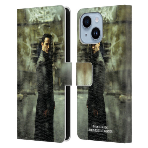 The Matrix Revolutions Key Art Neo 2 Leather Book Wallet Case Cover For Apple iPhone 14 Plus