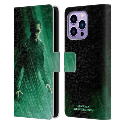 The Matrix Revolutions Key Art Neo 3 Leather Book Wallet Case Cover For Apple iPhone 14 Pro Max