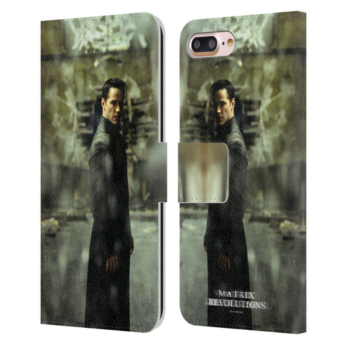 The Matrix Revolutions Key Art Neo 2 Leather Book Wallet Case Cover For Apple iPhone 7 Plus / iPhone 8 Plus