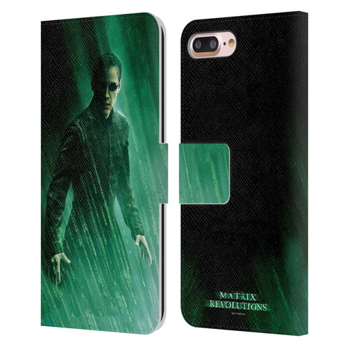The Matrix Revolutions Key Art Neo 3 Leather Book Wallet Case Cover For Apple iPhone 7 Plus / iPhone 8 Plus