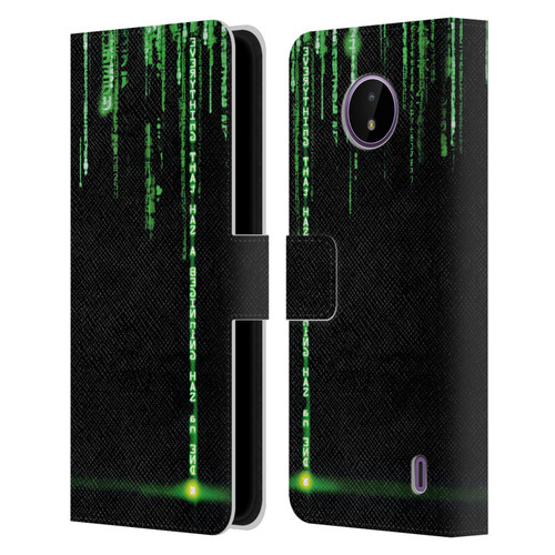The Matrix Revolutions Key Art Everything That Has Beginning Leather Book Wallet Case Cover For Nokia C10 / C20