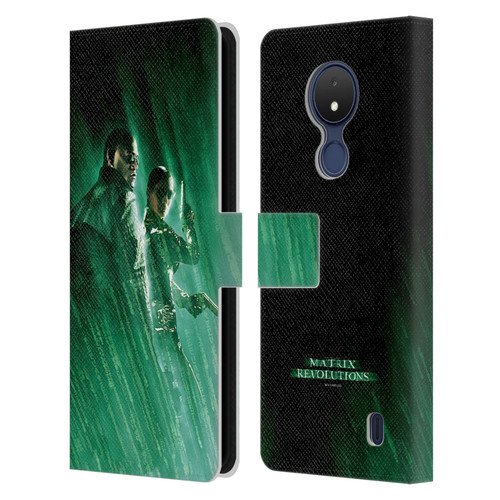 The Matrix Revolutions Key Art Morpheus Trinity Leather Book Wallet Case Cover For Nokia C21