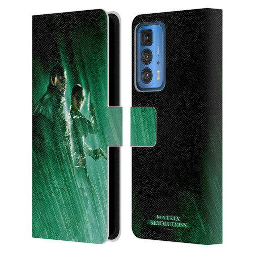 The Matrix Revolutions Key Art Morpheus Trinity Leather Book Wallet Case Cover For Motorola Edge 20 Pro