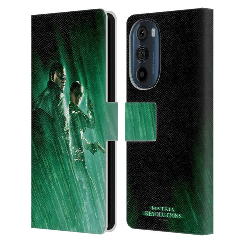 The Matrix Revolutions Key Art Morpheus Trinity Leather Book Wallet Case Cover For Motorola Edge 30
