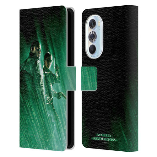 The Matrix Revolutions Key Art Morpheus Trinity Leather Book Wallet Case Cover For Motorola Edge X30