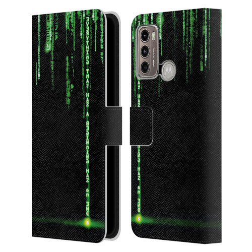 The Matrix Revolutions Key Art Everything That Has Beginning Leather Book Wallet Case Cover For Motorola Moto G60 / Moto G40 Fusion