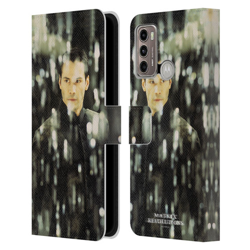 The Matrix Revolutions Key Art Neo 1 Leather Book Wallet Case Cover For Motorola Moto G60 / Moto G40 Fusion