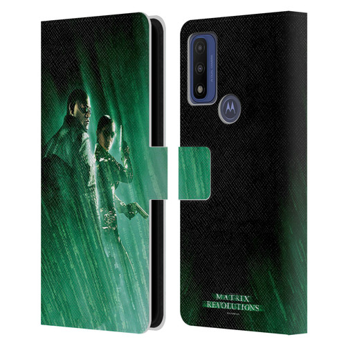 The Matrix Revolutions Key Art Morpheus Trinity Leather Book Wallet Case Cover For Motorola G Pure