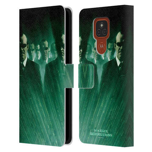 The Matrix Revolutions Key Art Smiths Leather Book Wallet Case Cover For Motorola Moto E7 Plus