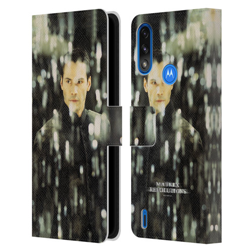 The Matrix Revolutions Key Art Neo 1 Leather Book Wallet Case Cover For Motorola Moto E7 Power / Moto E7i Power