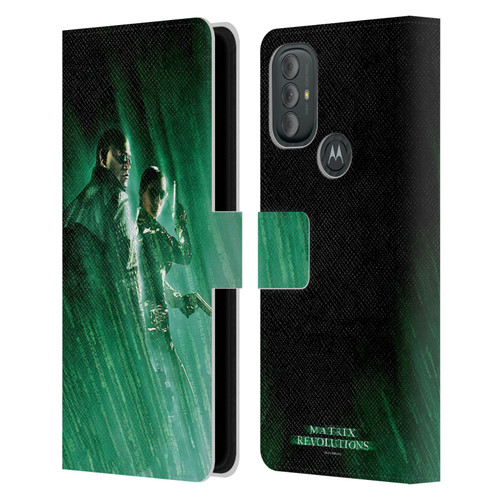 The Matrix Revolutions Key Art Morpheus Trinity Leather Book Wallet Case Cover For Motorola Moto G10 / Moto G20 / Moto G30