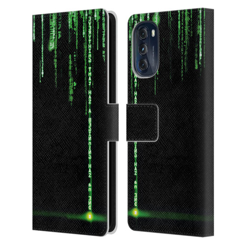 The Matrix Revolutions Key Art Everything That Has Beginning Leather Book Wallet Case Cover For Motorola Moto G (2022)