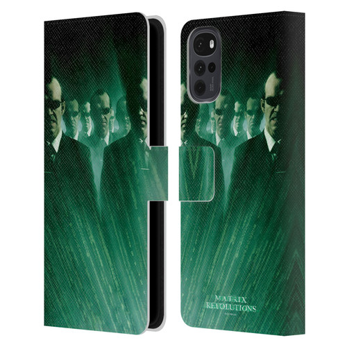 The Matrix Revolutions Key Art Smiths Leather Book Wallet Case Cover For Motorola Moto G22