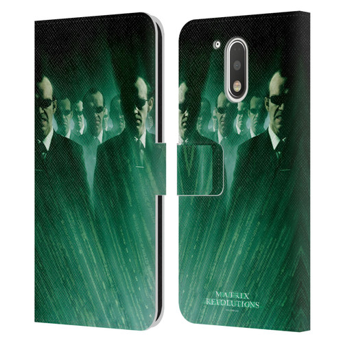 The Matrix Revolutions Key Art Smiths Leather Book Wallet Case Cover For Motorola Moto G41