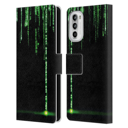 The Matrix Revolutions Key Art Everything That Has Beginning Leather Book Wallet Case Cover For Motorola Moto G52