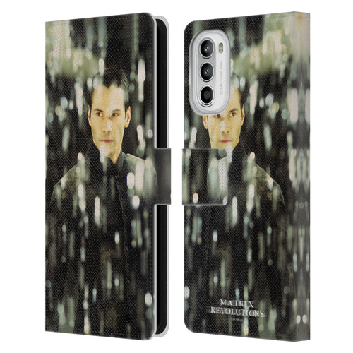 The Matrix Revolutions Key Art Neo 1 Leather Book Wallet Case Cover For Motorola Moto G52