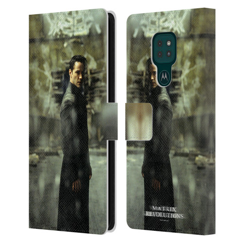 The Matrix Revolutions Key Art Neo 2 Leather Book Wallet Case Cover For Motorola Moto G9 Play