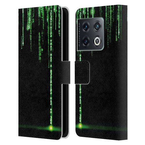 The Matrix Revolutions Key Art Everything That Has Beginning Leather Book Wallet Case Cover For OnePlus 10 Pro