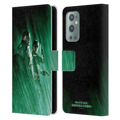 The Matrix Revolutions Key Art Morpheus Trinity Leather Book Wallet Case Cover For OnePlus 9
