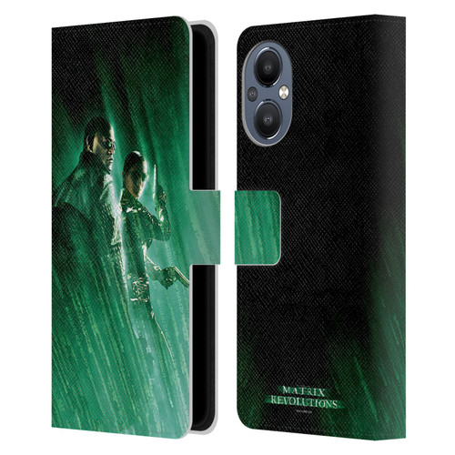 The Matrix Revolutions Key Art Morpheus Trinity Leather Book Wallet Case Cover For OnePlus Nord N20 5G