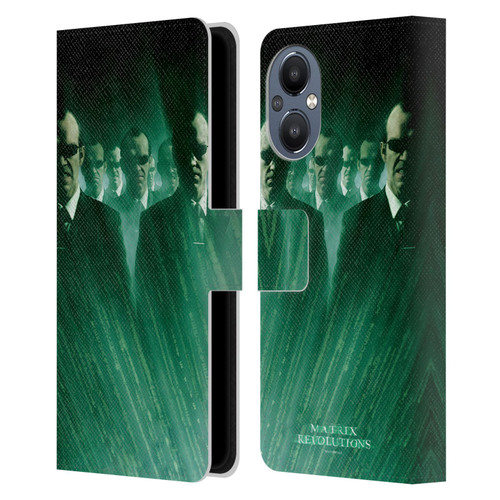 The Matrix Revolutions Key Art Smiths Leather Book Wallet Case Cover For OnePlus Nord N20 5G