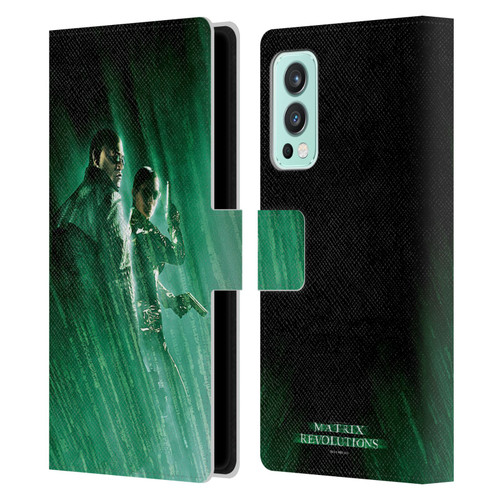 The Matrix Revolutions Key Art Morpheus Trinity Leather Book Wallet Case Cover For OnePlus Nord 2 5G