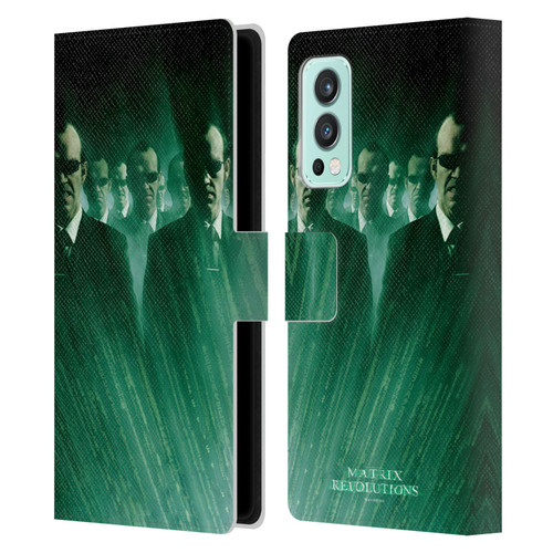 The Matrix Revolutions Key Art Smiths Leather Book Wallet Case Cover For OnePlus Nord 2 5G