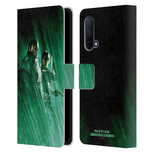 The Matrix Revolutions Key Art Morpheus Trinity Leather Book Wallet Case Cover For OnePlus Nord CE 5G