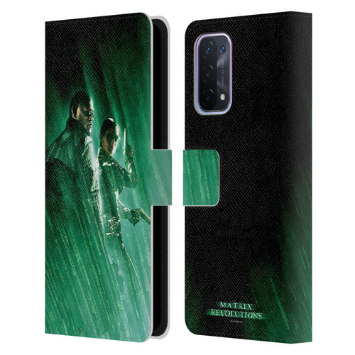 The Matrix Revolutions Key Art Morpheus Trinity Leather Book Wallet Case Cover For OPPO A54 5G