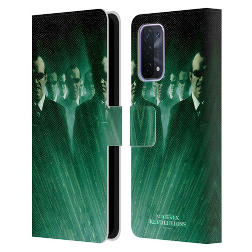 The Matrix Revolutions Key Art Smiths Leather Book Wallet Case Cover For OPPO A54 5G