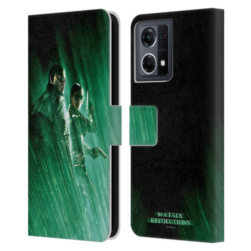 The Matrix Revolutions Key Art Morpheus Trinity Leather Book Wallet Case Cover For OPPO Reno8 4G