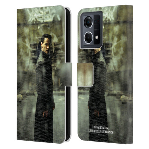 The Matrix Revolutions Key Art Neo 2 Leather Book Wallet Case Cover For OPPO Reno8 4G