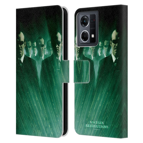 The Matrix Revolutions Key Art Smiths Leather Book Wallet Case Cover For OPPO Reno8 4G
