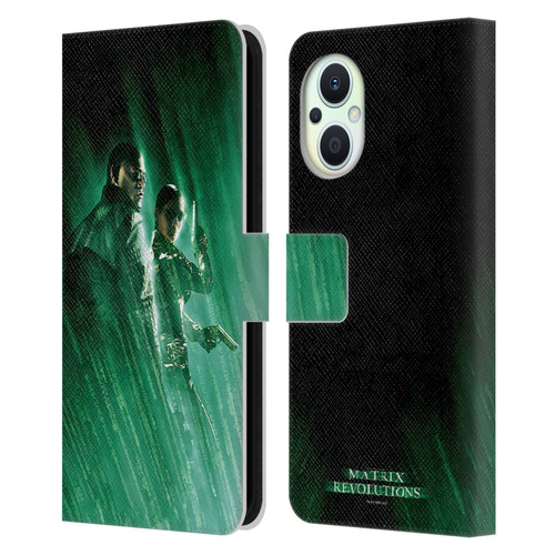 The Matrix Revolutions Key Art Morpheus Trinity Leather Book Wallet Case Cover For OPPO Reno8 Lite