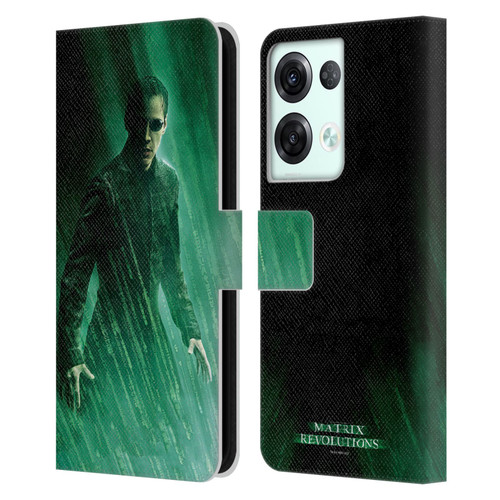 The Matrix Revolutions Key Art Neo 3 Leather Book Wallet Case Cover For OPPO Reno8 Pro