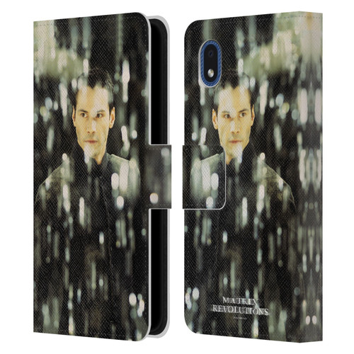 The Matrix Revolutions Key Art Neo 1 Leather Book Wallet Case Cover For Samsung Galaxy A01 Core (2020)