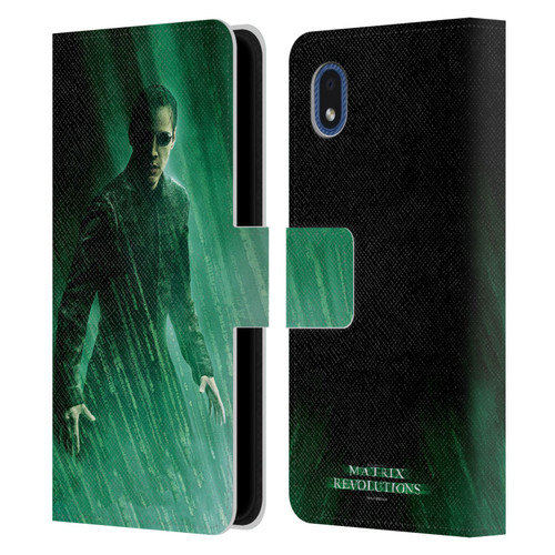 The Matrix Revolutions Key Art Neo 3 Leather Book Wallet Case Cover For Samsung Galaxy A01 Core (2020)