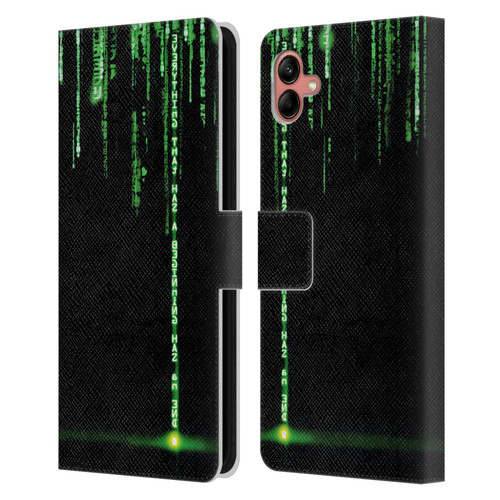 The Matrix Revolutions Key Art Everything That Has Beginning Leather Book Wallet Case Cover For Samsung Galaxy A04 (2022)