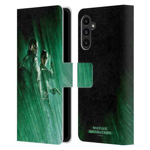 The Matrix Revolutions Key Art Morpheus Trinity Leather Book Wallet Case Cover For Samsung Galaxy A13 5G (2021)