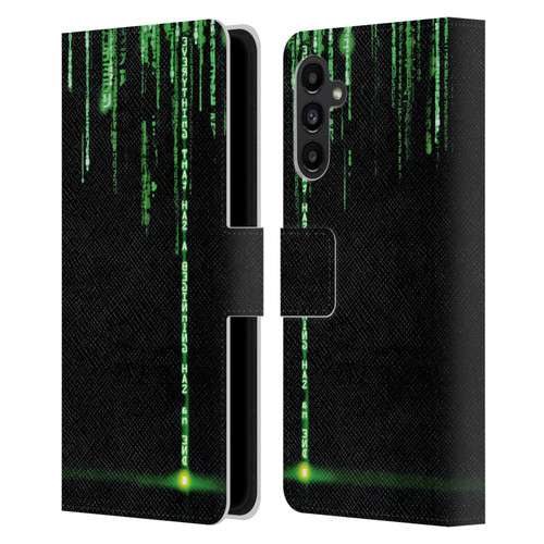 The Matrix Revolutions Key Art Everything That Has Beginning Leather Book Wallet Case Cover For Samsung Galaxy A13 5G (2021)