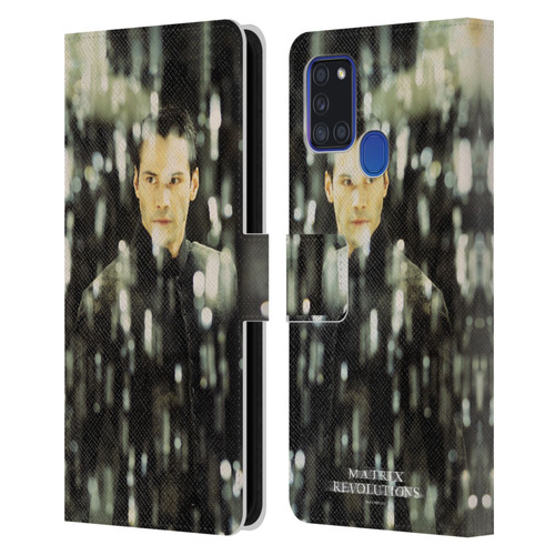 The Matrix Revolutions Key Art Neo 1 Leather Book Wallet Case Cover For Samsung Galaxy A21s (2020)