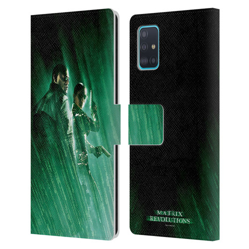 The Matrix Revolutions Key Art Morpheus Trinity Leather Book Wallet Case Cover For Samsung Galaxy A51 (2019)