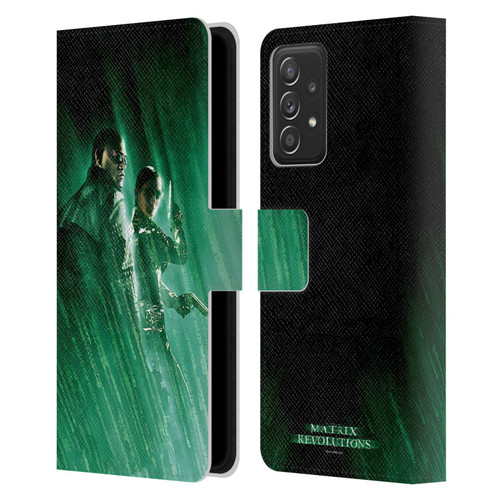 The Matrix Revolutions Key Art Morpheus Trinity Leather Book Wallet Case Cover For Samsung Galaxy A53 5G (2022)