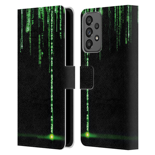 The Matrix Revolutions Key Art Everything That Has Beginning Leather Book Wallet Case Cover For Samsung Galaxy A73 5G (2022)