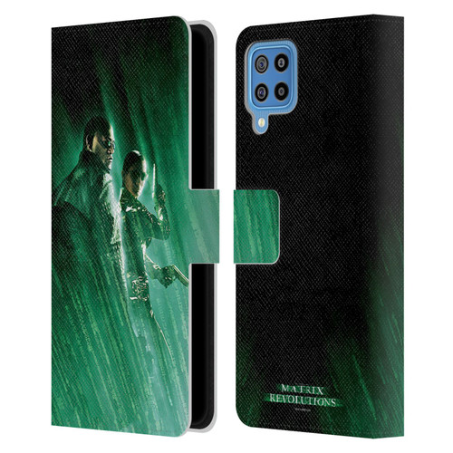 The Matrix Revolutions Key Art Morpheus Trinity Leather Book Wallet Case Cover For Samsung Galaxy F22 (2021)