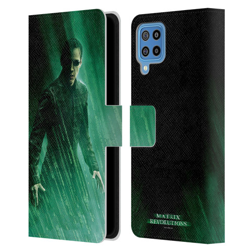 The Matrix Revolutions Key Art Neo 3 Leather Book Wallet Case Cover For Samsung Galaxy F22 (2021)
